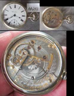 Antique Hamilton 927, 17 Jewel, Fancy Gilt Trim Pocket Watch, No 