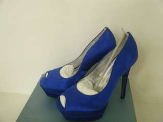 LAUREN JONES VICKI Beautiful Blue Satin Dress Shoes Size 6.5 M US New 