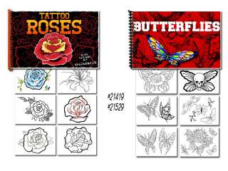 Tattoo Flash Art Books Butterflies and Roses  