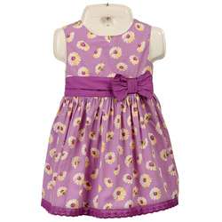 FINAL SALE Laura Ashley Infant Girls Purple Floral Dress   