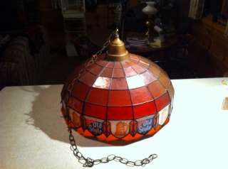 Old Style Tiffany style bar light simulated glass  