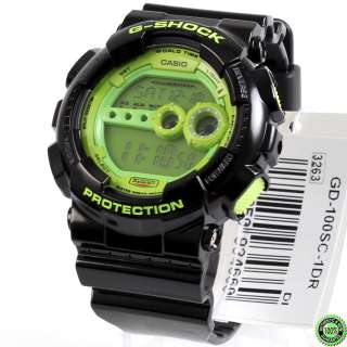 Casio Men G SHOCK Super LED Sport Watch PO NWT GD100SC GD 100SC 1D 