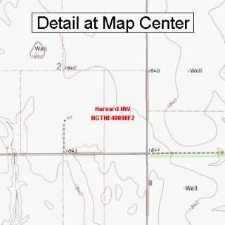  USGS Topographic Quadrangle Map   Harvard NW, Nebraska 