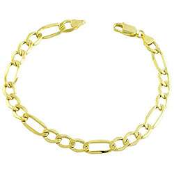 14k Yellow Gold Figaro Bracelet  