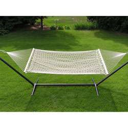 Extra large 2 person White Rope Cotton Hammock  