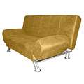 Brown Microfiber Modern Style Futon Sofa