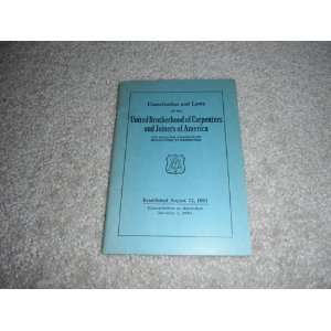  United Brotherhood of Carpenters and Joiners of America N/A. Books