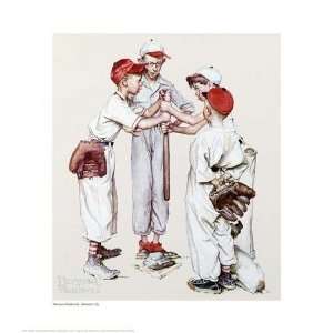  Norman Rockwell   Four Sporting Boys   Choosin Up Giclee 