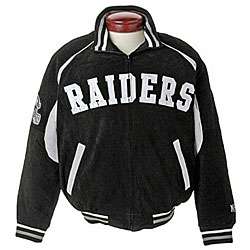 NFL Oakland Raiders Full zip Suede Varsity Jacket  