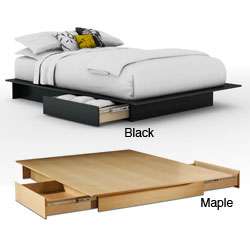 Contemporary Storage Platform Bed  