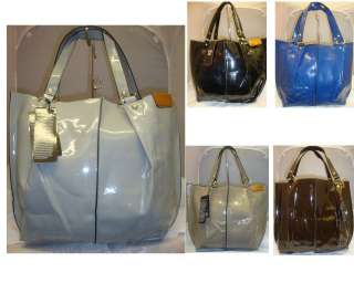 New Ladies Designer Large Patent 2 in 1 Shoulder Shopper Bag Womens 