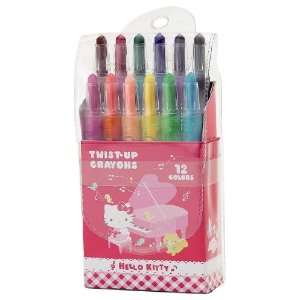  HELLO KITTY 12 TWIST UP CRAYONS SET Toys & Games