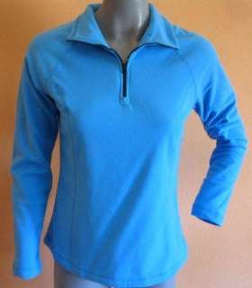   Fleece CUTE Womens M Top L/S sweatshirt jacket Baby Blue shirt  