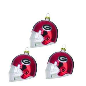  Pack of 3 NCAA Georgia Bulldogs Glass Football Helmet 