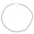 Crystale Silvertone Pink Faux Pearl 20 inch Necklace  