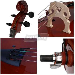   NEW 4/4 Full Size Natural Color wood Cello with Case Bow Rosin  