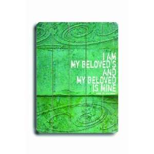  I Am My Beloveds Planked Wood Sign   20 x 14