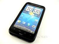 HTC EVO 3D SPRINT GLOSSY BLACK TPU SOFT SKIN COVER CASE  