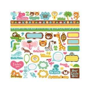   Zoo Collection   12 x 12 Cardstock Stickers   Its A Zoo Arts, Crafts