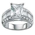 Ultimate CZ Platinum over Silver Cubic Zirconia Ring Was 