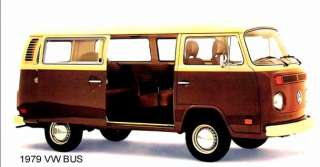 1979 VW BUS (BROWN AND CREME) REFRIGERATOR MAGNET  