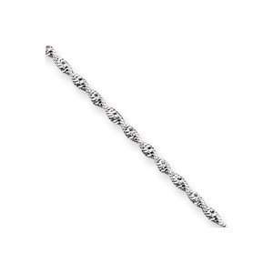  7in Twisted Herringbone Chain 2mm   Sterling Silver 