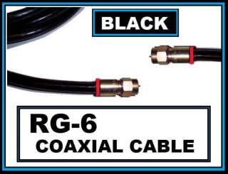   Foot Black Rg6 Digital TV High Speed Internet Modem Coax/Coaxial Cable