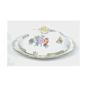  Queen Victoria Covered Muffin Dish w/ Rose 8 Kitchen 