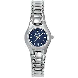 Bulova Womens Stainless Steel Blue Dial Watch  