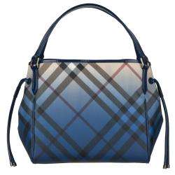 Burberry Blue Gradient Check Shopper Bag  