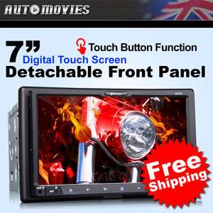   touch screen Car DVD Player USB  Stereo Head unit Detachable  