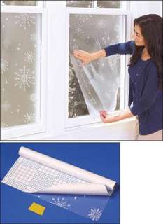 Waterproof Static Cling Snowflake Window Covering Shade  