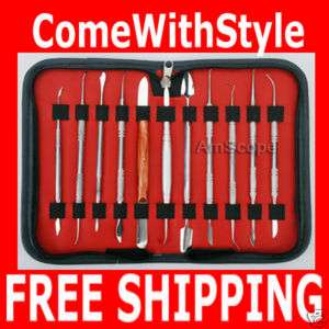   Lab Stainless Steel Kit Wax Carving Tool Set 11 013964569889  