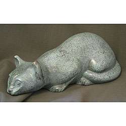 Pouncing Cat Patina Pet Urn   For cats up to 35 lbs.  