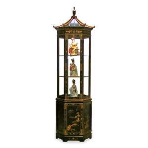  Chinoiserie Pagoda Curio Cabinet