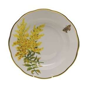  Herend American Wildflowers Tall Goldenrod Rim Soup Plate 