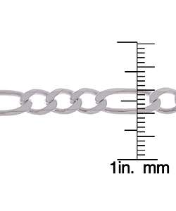   Sterling Silver 20 inch Diamond Cut Figaro Chain (6mm)  