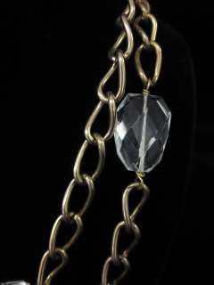 NEW NUGAARD DESIGNS Brass Quartz Long Chain Necklace  