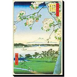 Utagawa Hiroshige Cherry Blossoms Gallery wrapped Canvas Art 