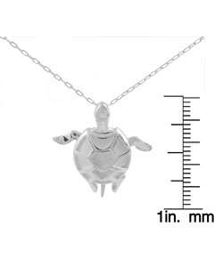 Sterling Silver Turtle Necklace  