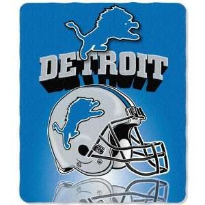Detroit Lions NFL Light Weight Fleece Blanket (Grid Iron) (50x60 