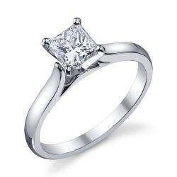 Platinum 1ct TDW Diamond Solitaire Engagement Ring (H I, SI1 SI2 