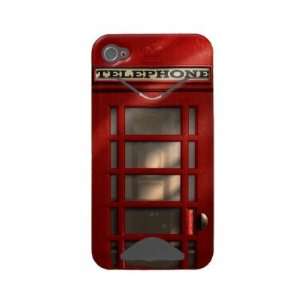  Vintage British Red Telephone Box Iphone 4 Id Cover Cell 