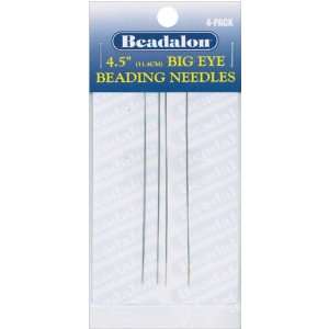  Beadalon JNEED 4.5/4 Big Eye Beading Needles 4/Pkg Toys 