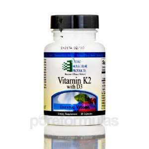  Ortho Molecular Products Vitamin K2 with D3 30 Capsules 