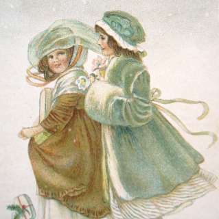 Pretty LADIES Art Nouveau CHRISTMAS Snow Gifts  