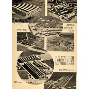  1939 Ad American Aircraft Manufacturing Plants Boeing 