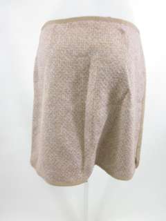 ELIE TAHARI Brown Purple Wool Tweed Straight Skirt Sz 4  