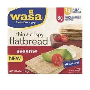 Wasa, Flatbread Sesame, 6.7 OZ (Pack of 20)  Grocery 