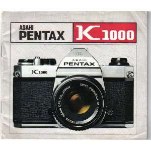  Asahi Pentax K 1000 Operartion Manual Asahi Pentax Books